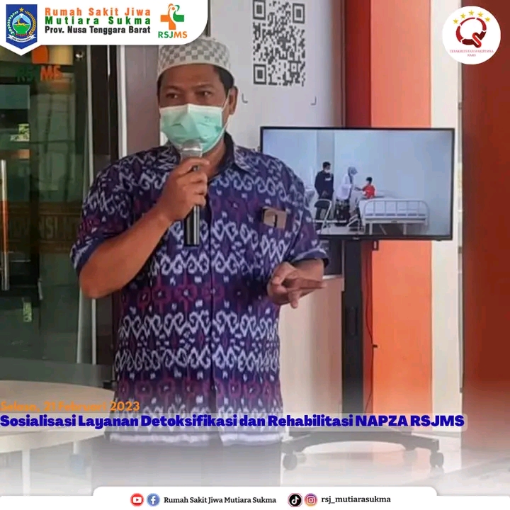 SOSIALISASI LAYANAN DETOKSIFIKASI DAN REHABILITASI NAPZA RSJMS